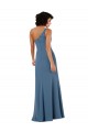 Soft Chiffon Long One Shoulder Burgundy A-Line Formal Evening Gown / Bridesmaid Dress Plymouth