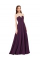 Soft Chiffon Low Back Long Strapless A-Line Formal Dress / Bridesmaid Dress Plymouth