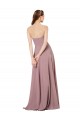 Soft Chiffon Low Back Long Strapless A-Line Formal Dress / Bridesmaid Dress Plymouth