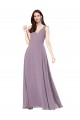 Soft Chiffon Low Back Long V-Neck Sheath Formal Evening Gown / Bridesmaid Dress Plymouth