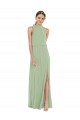 Soft Chiffon Long High Neck A-Line Semi Formal Evening Dress / Bridesmaid Dress Plymouth