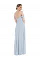 Soft Chiffon Long Off the Shoulder Sea Glass A-Line Semi Formal Evening Dress / Bridesmaid Dress Plymouth