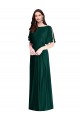 Soft Chiffon V-Back Long Bateau Neck A-Line Semi Formal Evening Dress / Bridesmaid Dress Plymouth