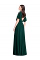 Soft Chiffon V-Back Long Bateau Neck A-Line Semi Formal Evening Dress / Bridesmaid Dress Plymouth