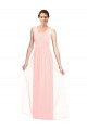 Luxe Chiffon Long V-Neck A-Line Bridesmaid Dress Plymouth