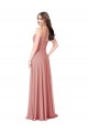 Lxue Chiffon V-Back Long V-Neck A-Line Bridesmaid Dress Plymouth