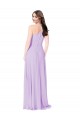 Soft Chiffon Long V-Neck Saffron A-Line Formal Dress / Bridesmaid Dress Plymouth