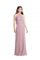 Chiffon Low Back Long Halter Neck A-Line Bridesmaid Dress / Evening Dress Plymouth
