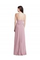 Chiffon Low Back Long Halter Neck A-Line Bridesmaid Dress / Evening Dress Plymouth