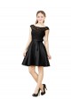 Satin & Lace V-Back Knee Length Illusion Neck A-Line Bridesmaid Dress Plymouth