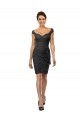Soft Chiffon & Lace Knee Length Off the Shoulder A-Line Bridesmaid Dress Plymouth