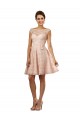 Soft Chiffon & Lace Knee Length Bateau Neck A-Line Bridesmaid Dress Plymouth