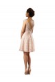 Soft Chiffon & Lace Knee Length Bateau Neck A-Line Bridesmaid Dress Plymouth