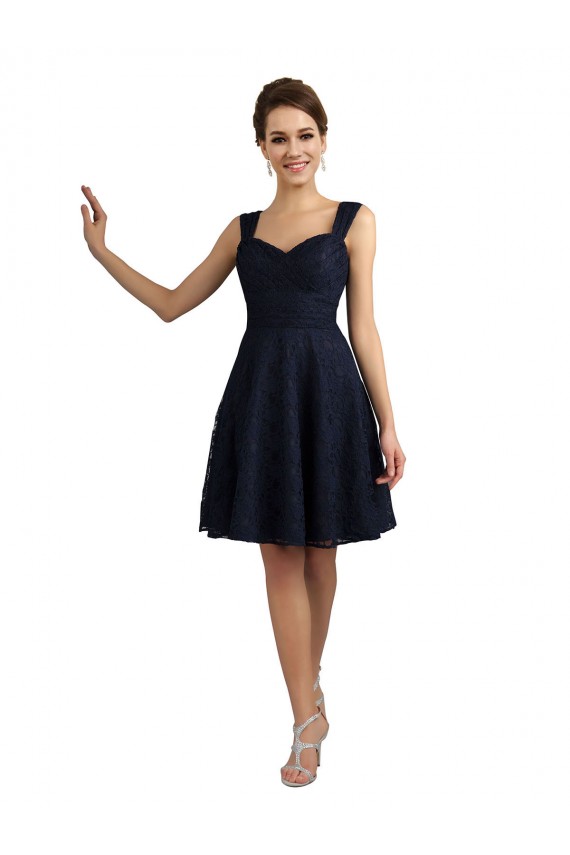 Lace Knee Length Sweetheart A-Line Bridesmaid Dresses Plymouth