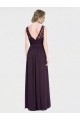 Chiffon & Lace V-Back Long V-Neck A-Line Bridesmaid Dress / Evening Dress Plymouth