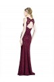 Lace Keyhole Back Long Illusion Neck A-Line Prom Dress / Bridesmaid Dress Plymouth