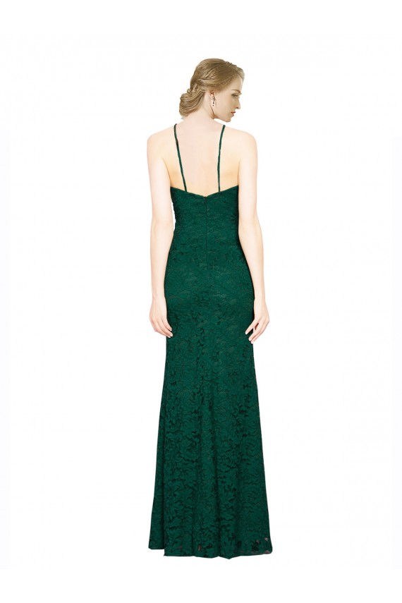 Lace Low Back Long Halter Neck Mermaid Prom Dress / Bridesmaid Dress Plymouth