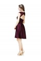 Satin & Lace Open Back Knee Length Square Neck A-Line Bridesmaid Dress Plymouth