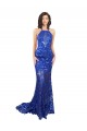 Lace Open Back Long High Neck Mermaid Semi Formal Evening Dress / Prom Dress / Bridesmaid Dress Plymouth
