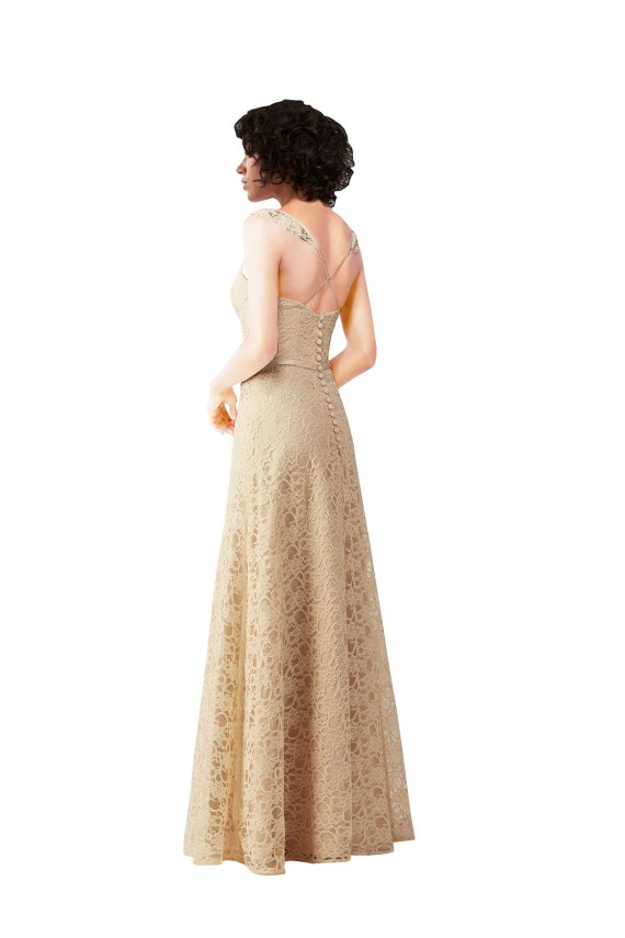 Lace Long Sweetheart A-Line Bridesmaid Dress Plymouth