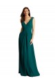 Soft Chiffon & Lace Open Back Long V-Neck A-Line Bridesmaid Dress Plymouth