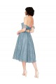 Lace Keyhole Back Knee Length Off the Shoulder A-Line Bridesmaid Dress Plymouth