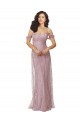 Lace Criss Cross Back Long Off the Shoulder A-Line Bridesmaid Dress Plymouth