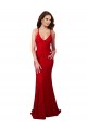Lace Low Back Long V-Neck Mermaid Formal Dress / Bridesmaid Dress Plymouth