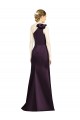 Satin Long One Shoulder Grape Mermaid Bridesmaid Dress Plymouth