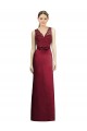 Satin & Lace Long V-Neck A-Line Bridesmaid Dress Plymouth