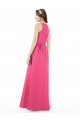 Satin Keyhole Back Long Jewel Neck A-Line Bridesmaid Dress Plymouth