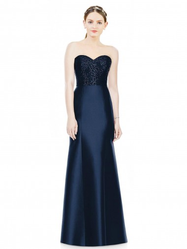 Satin Long Sweetheart Mermaid Evening Dress / Bridesmaid Dress Plymouth