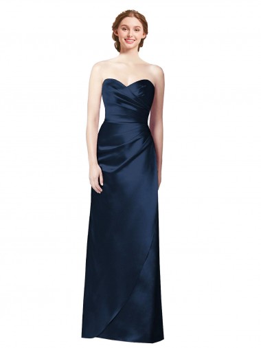 Satin Long Sweetheart A-Line Bridesmaid Dress Plymouth