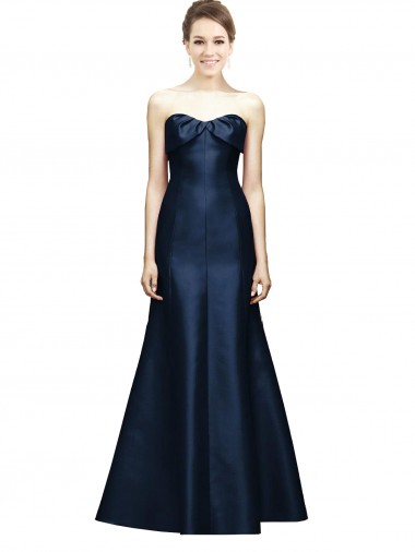 Satin Long Sweetheart Mermaid Bridesmaid Dress Plymouth