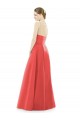 Satin Long Jewel Neck A-Line Bridesmaid Dress Plymouth