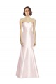 Satin Long Sweetheart Pink Mermaid Bridesmaid Dress Plymouth