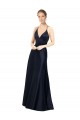 Satin Long Spaghetti Straps A-Line Prom Dress / Bridal Party Dress Plymouth