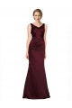 Satin Low Back Long V-Neck A-Line Black Tie Evening Gown / Prom Dress / Bridesmaid Dress Plymouth