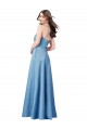 Satin Criss Cross Back Long Spaghetti Straps Sheath Formal Evening Gown / Prom Dress / Bridesmaid Dress Plymouth