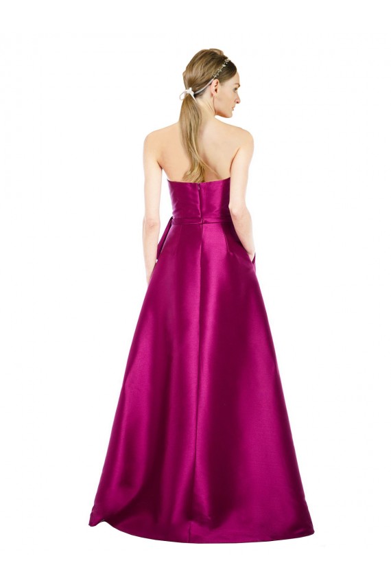 Satin Long V-Neck A-Line Prom Dress / Bridesmaid Dress Plymouth