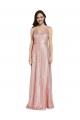 Sequin Low Back Long V-Neck Sheath Formal Evening Gown / Prom Dress / Bridesmaid Dress Plymouth