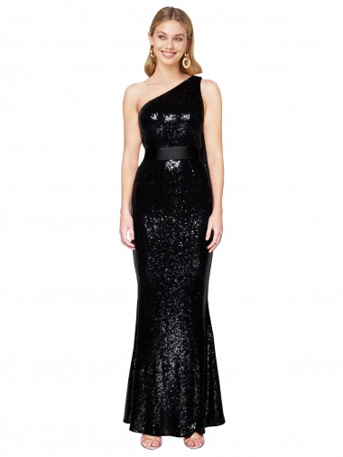 Sequin Long One Shoulder Mermaid Formal Evening Gown / Prom Dress / Bridesmaid Dress Plymouth