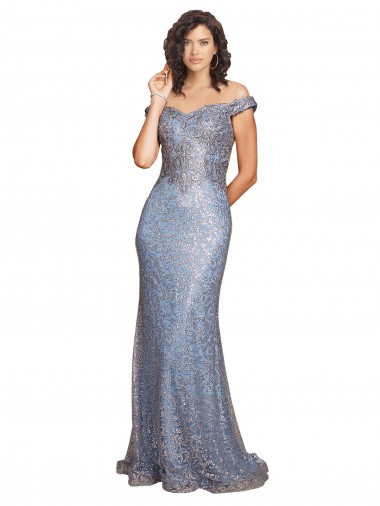 Sequin Long Off the Shoulder Mermaid Formal Evening Gown / Prom Dress / Bridesmaid Dress Plymouth