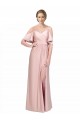 Silk like Satin Low Back Long Off the Shoulder Sheath Formal Evening Gown / Prom Dress / Bridesmaid Dress Plymouth