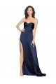 Silk like Satin Low Back Long Sweetheart A-Line Formal Evening Gown / Prom Dress / Bridesmaid Dress Plymouth