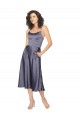 Silk like Satin Criss Cross Back Midi Length Scoop Neck A-Line Prom Dress / Bridesmaid Dress Plymouth