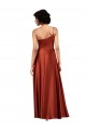 Silk like Satin Long One Shoulder Burnt Orange A-Line Black Tie Evening Gown / Prom Dress / Bridesmaid Dress Plymouth