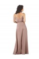 Silk like Satin Long V-Neck A-Line Formal Evening Gown / Bridesmaid Dress Plymouth