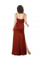 Silk like Satin Low Back Long Spaghetti Straps Red A-Line Formal Evening Gown / Prom Dress / Bridesmaid Dress Plymouth