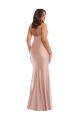 Silk like Satin Long V-Neck Dusty Pink Mermaid Formal Plus Size Evening Gown / Prom Dress / Bridesmaid Dress Plymouth